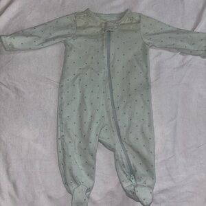 Carter's Light Mint Green Polka Dot One-Piece